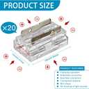 20 Pack LED Strip Connectors 8-in-1 for 10mm 2-Pin COB and SMD 2835/3528 Strip Lights 20-22 AWG, Strip to Strip Strip to Wire Corner Straight, Solderless Gapless Transparent No Dark Area
