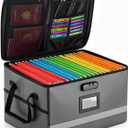 EXLIFBAG Fireproof File Organizer with Lock, 1 Layer