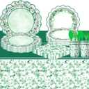 Sage Green Party Tableware Set Eucalyptus Party Supplies Sage Green Party Decorations Set,Eucalyptus BridalShower Wedding Baptism Birthday