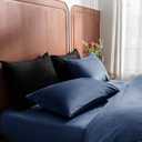 2 Pack Zippered Velvet Standard Pillowcases, Super Soft and Cozy Luxury Fuzzy Flannel Pillow Cases with Zipper, 20x26 Inches, Navy Blue