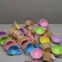 Hbaushun 26 Pack Plastic Ice Cream Bowls with Spoons,Reusable Plastic ice Cream Cups,Cartoon Candy Colorice Cream Bowls Set for Sundae Frozen Yogurt Summer Holiday Parties