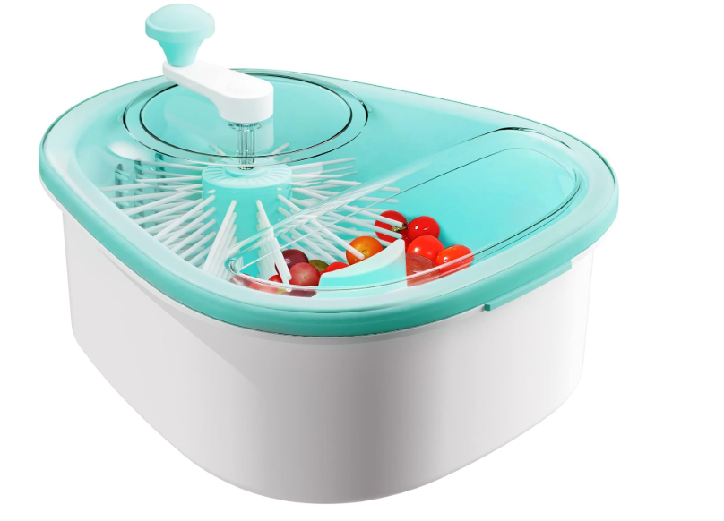 JOYMOOP Fruit Cleaner Spinner JOYLOOP, Large Fruit Washer Spinner, Fruit Cleaner Spinner with Fruit Washer Bowl, Vegetable Fruit Spinner Washer,Fruit and Vegetable Scrubber