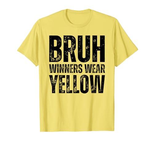Winners Wear Yellow Team Spirit Week Game Color Sports Day T-Shirt Small