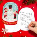 2 x Snow Globe Shaped Christmas Cards With Envelopes - Boxed Set of 24 Featuring 3 Unique Holiday Designs - 4 x 6