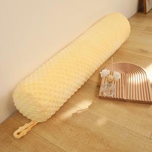 Cervical Neck Roll Pillow for Sleeping, Plush Cute Round Neck Cylinder Pillows for Sleeping Support, Removable Washable Cover 24IN,Yellow