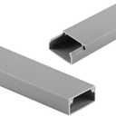 62.8in TV Cable Hider, Cable Management Wall for 4 Cords, Single Cable Raceway for Thick Extension Cord, Wall Concealer, 4* L15.7in *W1.2in *H0.59in, Gray