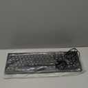 SABLUTE Large Print Backlit Keyboard, Wired USB Lighted Computer Keyboards with 7-Color & 4 Modes Backlit, Oversize Letters Keys Easy to See and Type, Keyboard Compatible for PC, Laptop (Black)