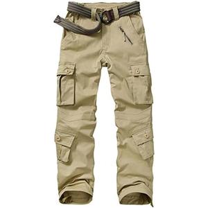 Alfiudad Womens Cargo Pants with Pockets, Women's Casual Military Army Hiking Combat Tactical Work Pants Trousers, Size 12