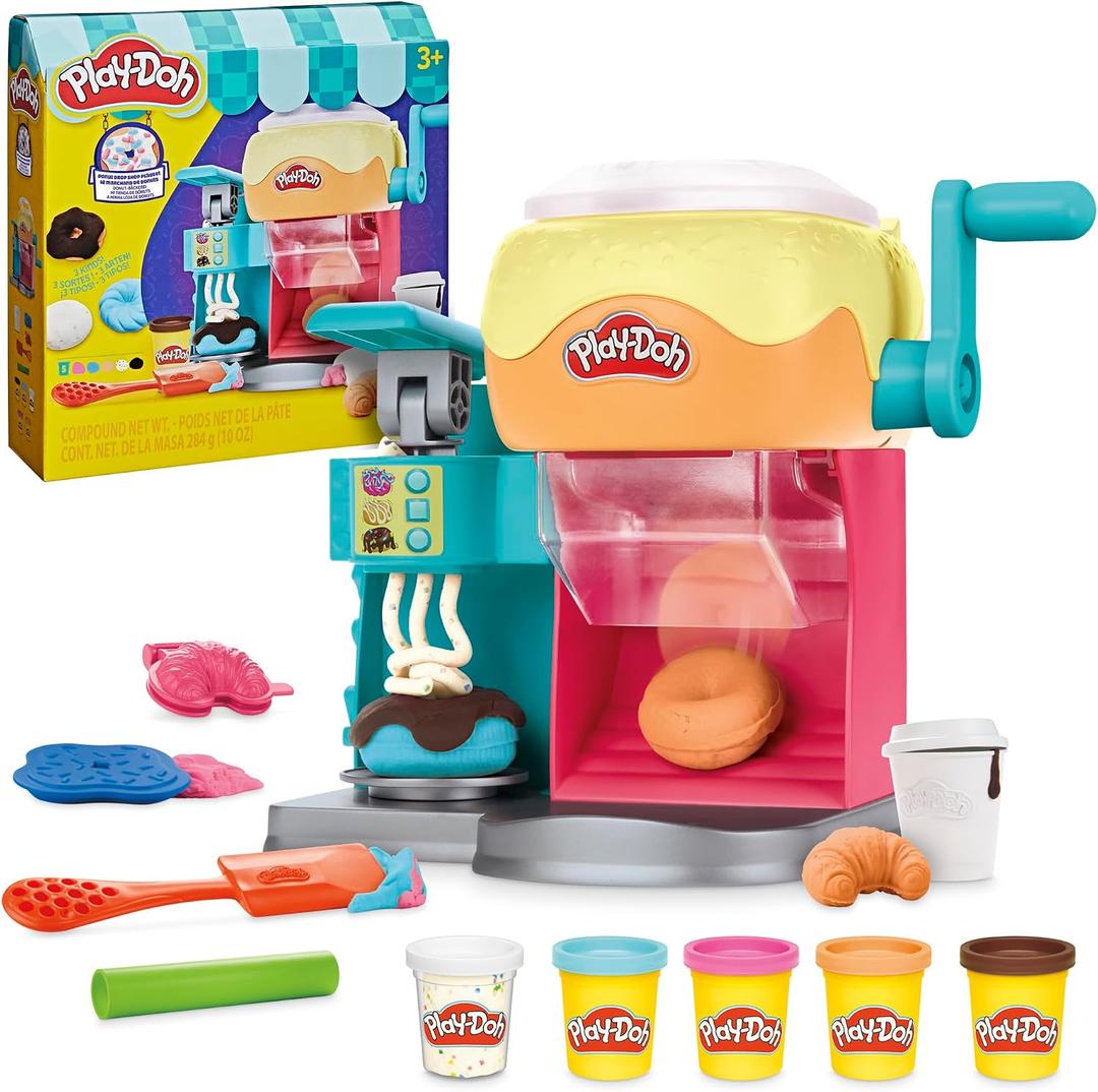 Play-Doh Donut Drop Shop Playset, Play Food Toy, Kids Arts & Crafts, Easter Gift for Kids 3+ Years, Child-size