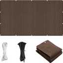 Cool Area Sun Shade Cloth with Grommets 3/4/6/8/10/12/16/20 FT Shade Panel Shade Tarp Screen Fabic for Outdoor Patio Pergola Cover Deck Garden, 6x10 FT, Brown