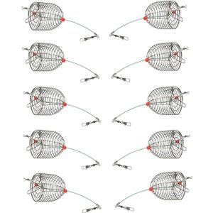 10Pcs/Pk Carp Fishing Bait Trap Cage Feeder Basket Holder Coarse Lure Feeder Carp Fishing Tackle Kit