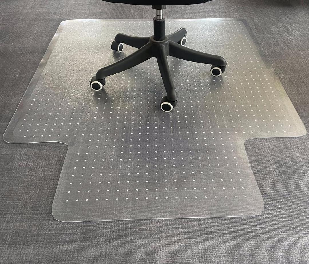 45" x 53" Office Chair Mat for Carpet, Heavy Duty Floor Protector, 45"x 53" Clear