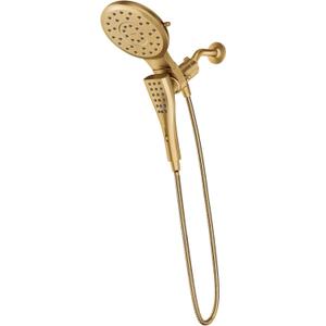 Moen Verso Brushed Gold Eight-Function 7" Diameter Spray Head and Detachable Handshower Combo with Eco Performance and 72" Hose, 220C3EPBG (Round - 72" hose)