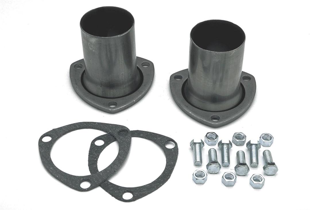 Hedman Collector Reducer, 2.5 in Inlet/Outlet, 3 Bolt Flange, Gaskets, Steel, Natural, Each