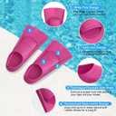 Gintenco Swim Fins, Kids Swim Training Fins for Lap Swimming, Travel Size Flippers with Mesh Bag, Silicone Swimming Fins for Kids Teens Adults Women Men Size M