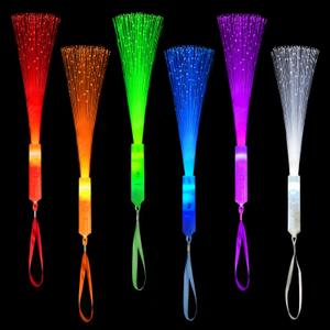 Glow in Dark Fiber Optic Lights for Kids Bulk-24 Pack, Light Up Toys Gifts Goodie Bag Basket Stuffers Fillers for Toddlers, Ultra Bright Sparklers Item for Graduation, Camping, Wedding, Birthday
