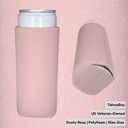 TahoeBay Slim Can Cooler Sleeves (12-Pack) Skinny Tall Cans 12 Oz Bulk Thin Seltzer Fit Sublimation Blanks for Vinyl Plain Blank Foam Beer Bottles Black White Assorted Solid Set (Dusty Rose)