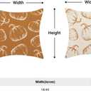 Fall Decor Pillow Covers 18x18 Set of 2 Autumn Orange Pumpkin Throw Pillow Covers Outdoor Thanksgiving Decorations Pumpkin Pillowcase Farmhouse Decorative Linen Cushion Covers for Sofa Couch