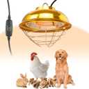 300W Heat Lamp for Chickens Coop, Waterproof Chicken Coop Heater Lamp, Adjust 2 Mode Temperature&Hanging Height for Indoor Outdoor Suitable for Chick, Duck, Rabbit and Dog