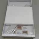 4 Pack Expandable Pull Out Cabinet Organizer 21"Deep With Raising Pad for Framed Cabinets,Upgrade 3 Slide Rails Slide Out Drawers,No Drill Roll Out Shelves,Adjustable Width 12.1"-20.4" White