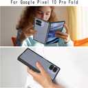 for Google Pixel 10 Pro Fold Bumper Case Compatible with Pixelsnap, Metal Aluminum Frameless Fast Heat Dissipation, 4 Corner Shockproof Protection Phone Cover Case for Pixel 10 Pro Fold (Black)