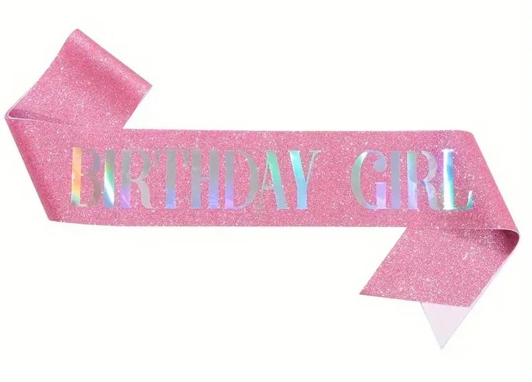 Birthday Girl Sash, Pink, 
Accessories for Women Girls