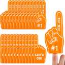 Sinmoe 24 Pcs Mini Foam Finger Baseball Fan Mini Foam Finger, We're #1 Sports Themed Party Supplies for Baseball Hockey Football Basketball Events Team Gifts(Orange)