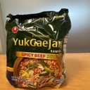 2 x Nongshim YukGaeJang Spicy Beef, Ramyun Instant Noodles with Soup Mix, 4.32 oz (Pack of 4)