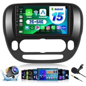 2+64G Radio for Kia Soul 2014-2017 CarPlay Car Stereo Android 15 Touchscreen 9" Android Auto Backup Camera GPS EQ 28UI 2+64G Radio for Kia Soul 2014-2017 CarPlay Car Stereo Android 15 Touchscreen 9" Android Auto Backup Camera GPS EQ 28UI