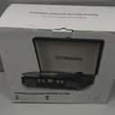 Vinyl Record Player 3-Speed Bluetooth Portable Suitcase Belt-Driven Record Player with 2 Built-in Stereo Speakers Vinyl Vintage Turntable Phonograph Records Player with RCA Line Out, AUX Out (Black)