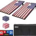Cornhole Set, Tailgate/Regulation Size Cornhole Boards with 8 Bean Bags and Carrying Case, 3x2/4x2 Corn Hole Outdoor Game Toss Board for Adults Outside Activities