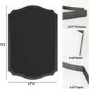 Black Vanity Wall Mirror 32"x24", Scalloped Edge Bathroom Mirror | Rust-Proof Metal Frame, Hangs Vertically/Horizontally, Decorative Bathroom Mirror, For Vanity, Bedroom & Entryway