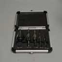 ZELCAN Step Drill Bit Set, 5PCS Four Spiral Flute Step Bits for Metal, 50 Sizes Titanium-Coated HSS Drill Bits with 1/4" Hex Shank for Stainless Steel Aluminum Wood Plastic