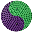 Foot Massager Mat, Yinyang Balance Tai ji Bagua Pattern with Magnetic Therapy, Acupressure Reflexology Mat for Daily Foot Relaxation and Pain Relief, Purple and Green