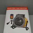 Noarixa Greenhouse Heater with Digital Thermostat, 1500W/750W Electric Grow Tent Heater, IPX4 Waterproof, Overheat Protection, Fast Heating for Patio, Flower Room, Green House, Outdoor, Black