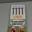Gopher Repellent Ultrasonic Solar Powered - Mole Repellent Stakes Outdoor Pet Safe - Groundhog Repeller Snake Rodent Gopher Spikes Chaser - Sonic Mole Deterrent Devices (4)