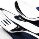 Silverware Set for 12, 65 Piece Stainless Steel Flatware Cutlery Fork and Spoon Set with Serving Utensils Set, Dishwasher Safe, Gift Package for Wedding Housewarming