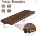 Danpoo 16 inch Solid Walnut Floating Shelf - Large, Heavy Duty Wall Shelf for Kitchen, Living Room, Bathroom, Built to Hold Books, Kitchenware, & Heavy Decor
