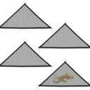 4 Pack Bearded Dragon Hammock - Reptile Lounger & Basking Platform - Breathable Mesh for Geckos, Lizards, Snakes, Chameleons - Safe Terrarium Accessories with Suction Cups (Black)