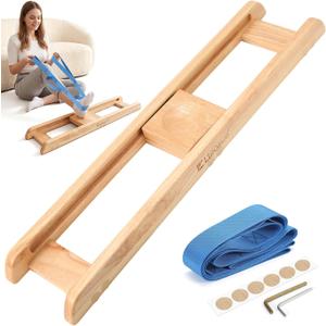 Wooden Knee Glide, Knee Flexion Machine with Leg Lifter, Physical Therapy Rehab Equipment for Knee Hip Surgery Recovery, Stroke, Arthritis Joint Mobility Strength Training