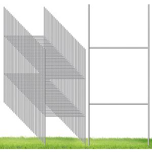 Goaste 30 Pack H Frame Yard Sign Stakes, 16.5" x 7" Metal Wire Stake, Heavy Duty Lawn Sign Stakes for 4mm Corrugated Plastic Signs, Advertising Board, Estate Garage Sale, Guidepost, Halloween Decor