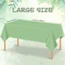 2 Pack Plastic Sage Green Tablecloth, Disposable Scalloped Table Cloth for Rectangle Tables for Wedding Bridal Shower Baby Shower Birthday Tea Garden Party, 54 X 108Inch (Sage Green, 2 Pack)