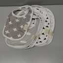 8-Pack Organic Baby Bibs for Boys, Girls - Soft Cotton Drooling and Teething Bibs for Baby Girl & Boy, Extra Absorbent, Easy to Clean & Put On for Toddler, Newborn, Infant 0-24 Months (Grayscape)