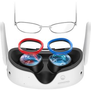 AMVR Glasses Spacer Compatible with Oculus Quest 3S/Quest 2/Rift S Accessories, Soft Silicone Anti-Scratch Ring, Protect VR Lens and Prescription Glasses from scratchingsNot Compatible with Quest 3