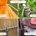 Bolt Dropper 24" White Zip Cable Ties (50 Pack), 175lbs Tensile Strength - Heavy Duty, Self-Locking Premium Nylon Wire for Indoor and Outdoor (White)