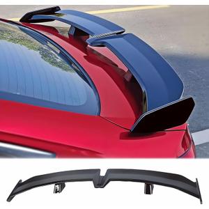 STSEV01 Universal 55" Rear Trunk Spoiler Wing Glossy Black GT Racing Spoiler DeckLid Lip Exterior Accessories Compatible with Mazda Nissan Sentra Toyota Camry Honda Civic Dodge Charger (Tape Install)