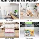 UMAIL File Box,Hanging File Organizer,Portable Storage Bins with Lids,Letter-size File Holder File Cabinet for Office/Home/Decor No Folders(1pack