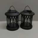 WdtPro Solar Lanterns Outdoor Waterproof, Upgraded Bright Hanging Solar Lights for Outside,Solar Powered Lanterns Lighting LED for Garden Patio Yard Decorative 2 Pack (Warm Light)