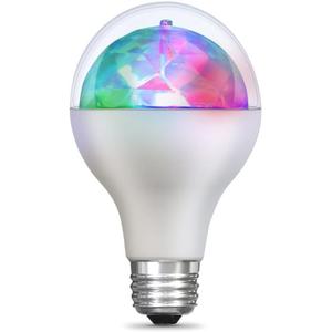 Feit Electric Multicolor Changing Disco Party LED Light Bulb, DISCO1/LED, A19, RGB, RGB Multicolor, 5.3" H x 3.15" D