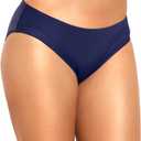 Tempt Me Women Bikini Bottom Full Coverage Bathing Suit Bottoms Swimsuit Bottom (Blue, S)